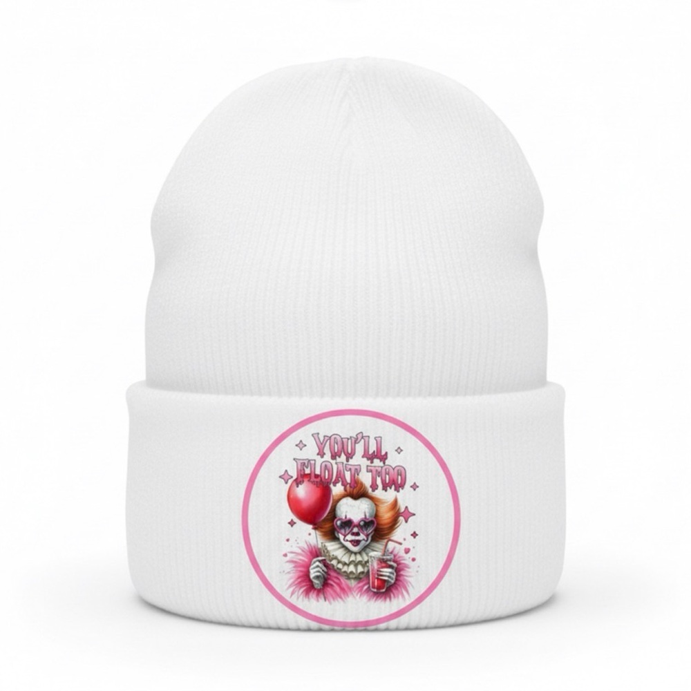 White IT Horror You’ll Float Too Beanie